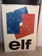 Insegna Vintage ELF di Grandi Dimensioni Bifacciale