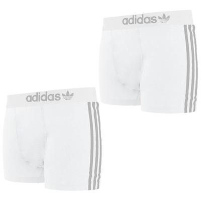 Calzoncillos Blancos Paquete Calzoncillos Adidas 2-Pack Comfort Flex Mens  White Boxer Shorts