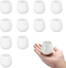 12 Pcs Small White Ceramic Milk Jugs, 50 ml Mini Sauce Jugs, Without Handle, for