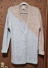 WOMENS CABI L/S SNAP BUTTON LONGER LENGTH SWEATER CARDIGAN, S SMALL NEW NWOT