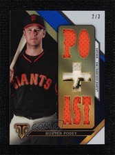 2016 Topps Triple Threads Relics Sapphire 2/3 Buster Posey #TTR-BPO1 0b0