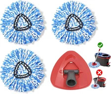 4 Pack Spin Mop Replacement Head for O-Ceda Rinseclean 2 Tank System,Spin Mop Sc