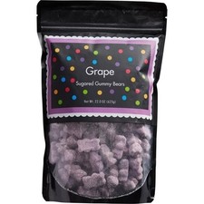 Purple Gummy Bears Sugared, 1.3 Pound Resealable Bag, Purple Candy, Grape...