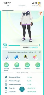 Pokémon Go Starter Acc PTC/Level 50/5 Million+ Stardust/Shinies/Ban Free  