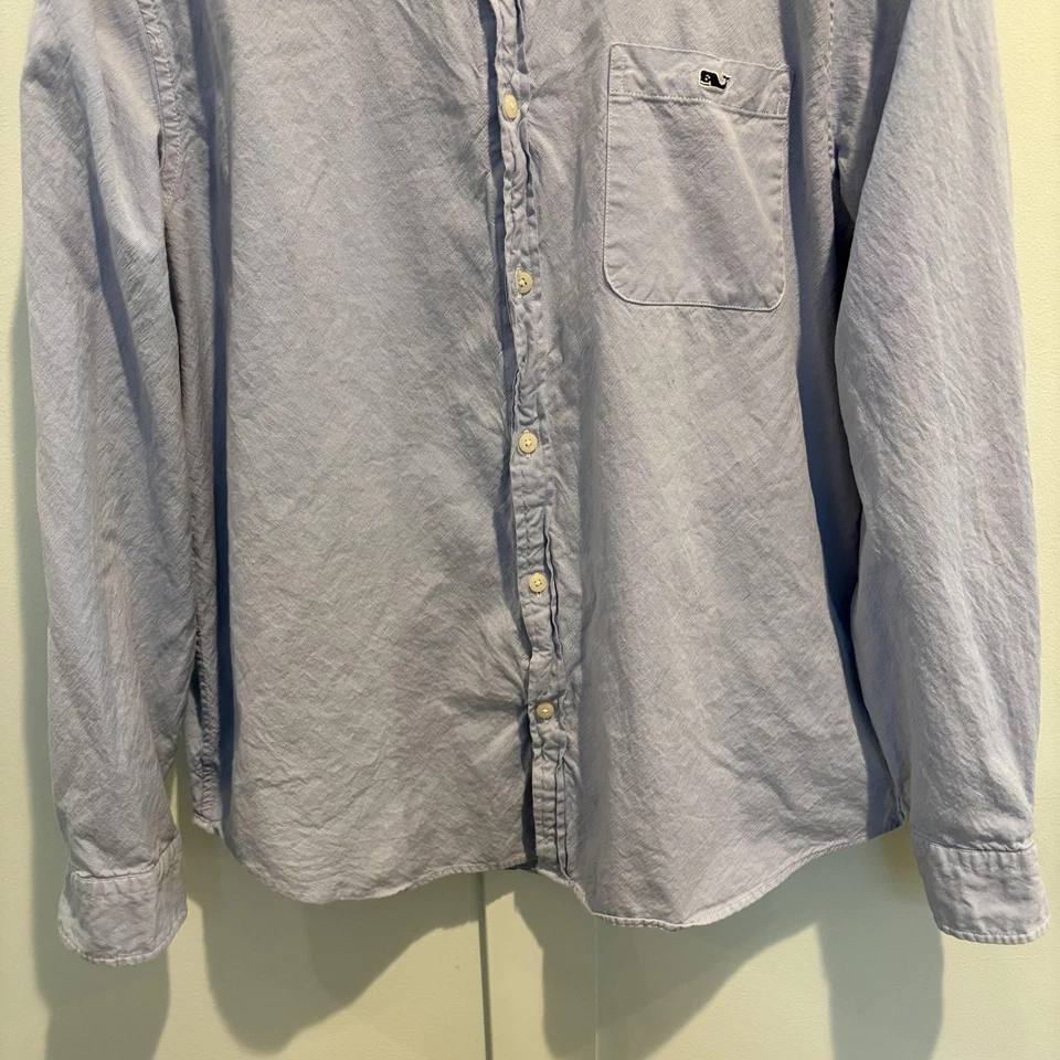 Vineyard Vines Shirt Mens XL Blue Slim Fit Tucker Button Down Stretch 1W3441 - Image 4 of 4