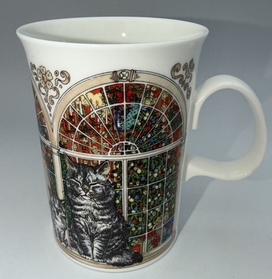 Dunoon Christmas Cats Mug Sue Scullard Tabby Cat Fine Bone Chine Mug Cup England