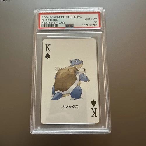 2004 POKEMON LEAFGREEN VERSION PLAYING CARDS KING OF SPADES BLASTOISE PSA 10