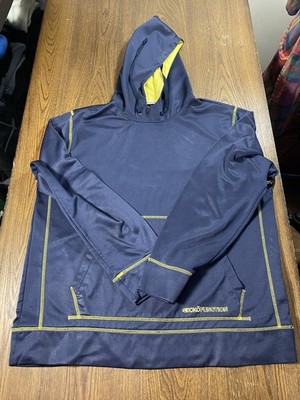 Marc Ecko Function Hoodie Size Large Navy Blue Pockets Mens Y2K 23pit2pit