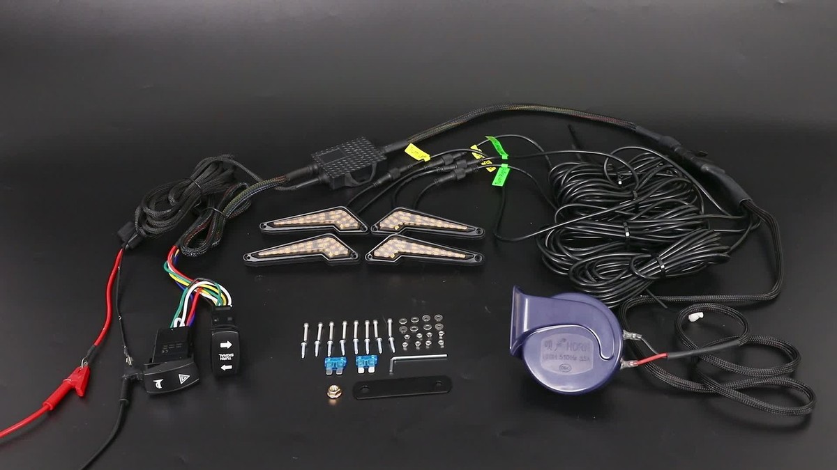 UTV Street Legal Turn Signal Kit + Horn For Kawasaki Mule PRO-FXT