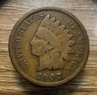 1907 Indian Head Cent - Actual Coin Shown - Free Shipping & Tracking INV#46