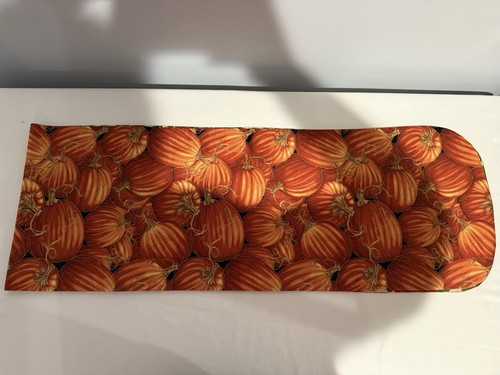 Kürbisse/Weihnachtsstern Wendetuch Tischläufer 72" Handarbeit Neu - Bild 1 von 2