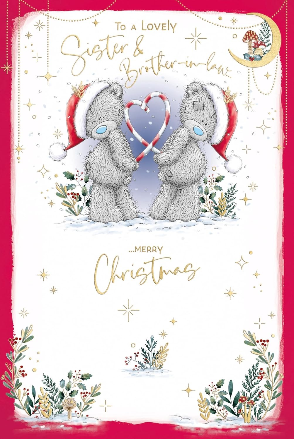 Bears And Candy Hearts Sister And Brother In Law Christmas Card - Image 2