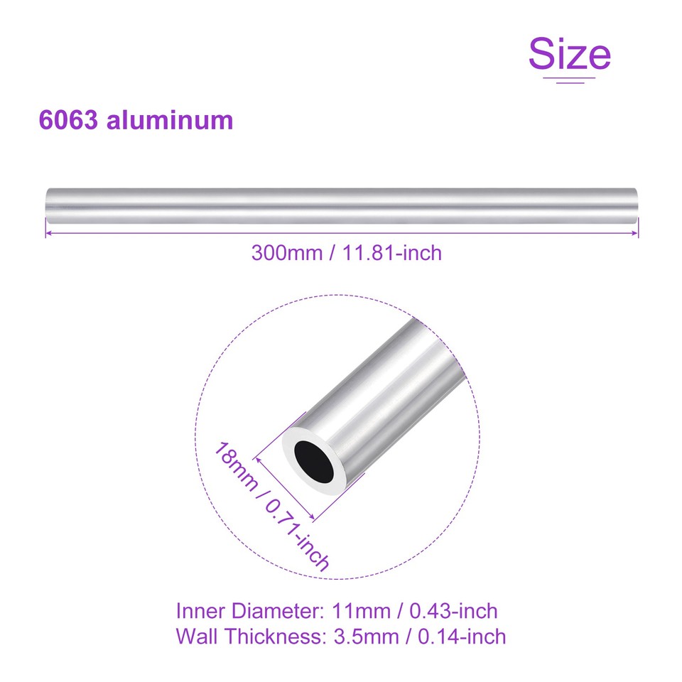 Thyssenkrupp Alurohr 18x2 Mm - 1000 Mm Länge EN AW-6060