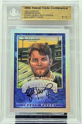 2000 2006 Donruss Brett Favre Gridiron Kings Studio Auto Autograph #D 4/5 BGS