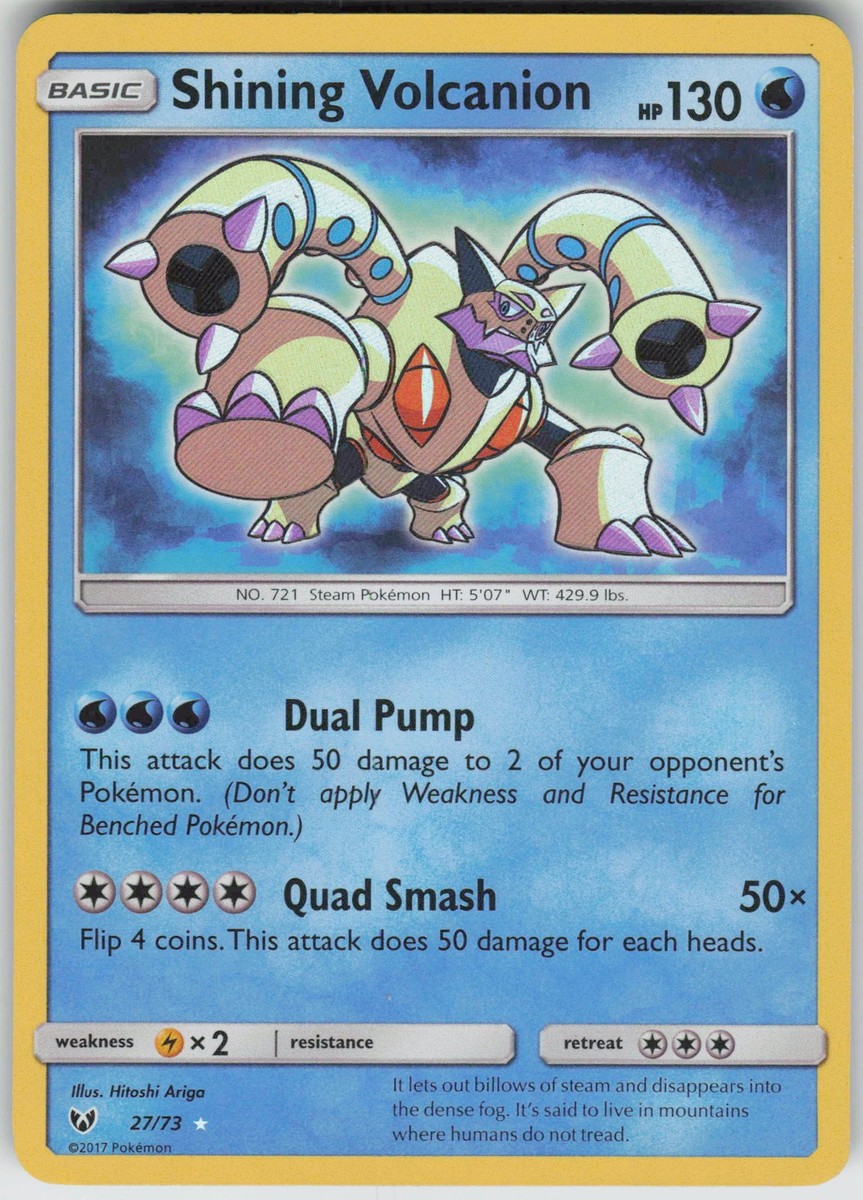 shiny volcanion pokemon card PSA (MINT 9) Shining Volcanion #27