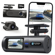 4K Dual Dash Cam Front and Rear 4K/1080P Full HD Dash Camera for Cars, 5G Black