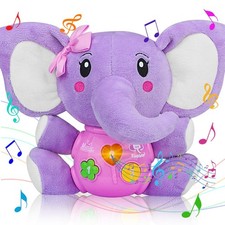 Plush Elephant Light Up Musical Baby Toy