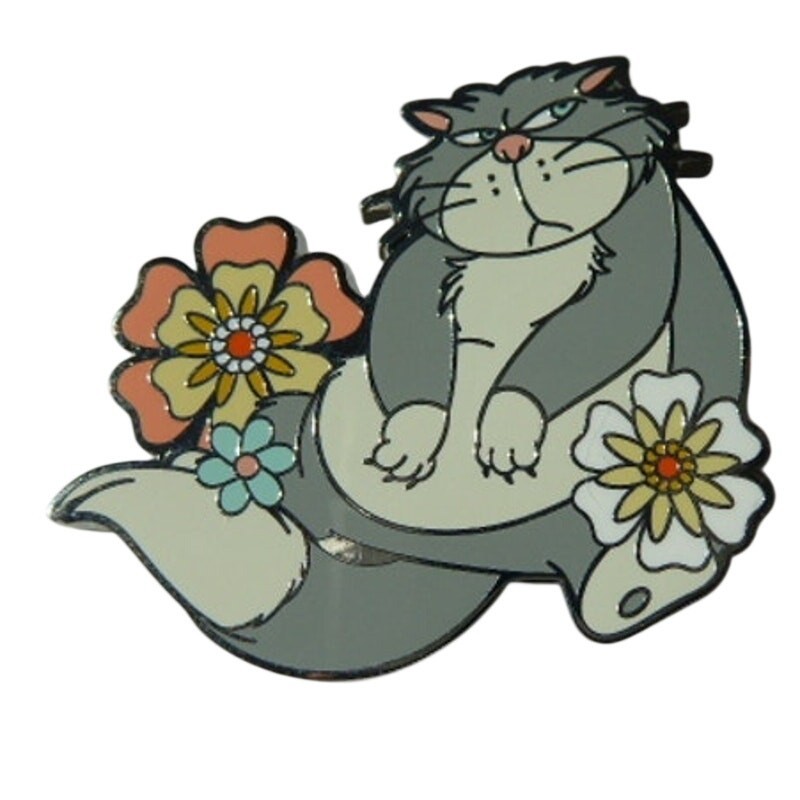 Disney Trading Pin 176105  Loungefly - Lucifer - Disney Cats and Dogs Floral Set