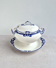 seltene kleine Villeroy & Boch Jugendstil Terrine Sauciere Schüssel - blaue Olga