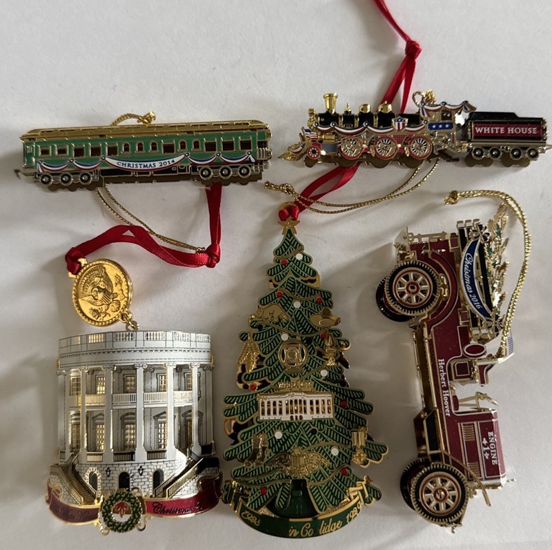 White House Christmas Ornaments Lot 5