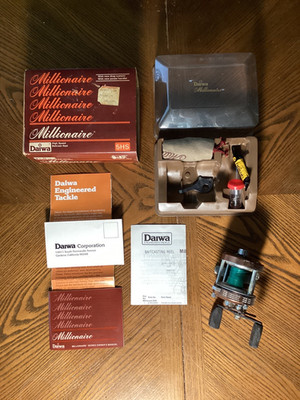 Daiwa Millionaire Model 5HS Fishing Reel Includes Box & Manuals Literature    D1