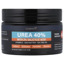 Foot and Body Cream, Urea 40 with 2 Salicylic Acid, 5.3 fl oz 150 ml