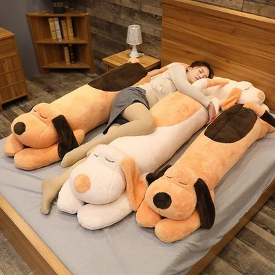 Riesige Hundeform Puppe Spielzeug Weich Stofftier Baumwolle Plüsch Bequem Schlafkissen Geschenke