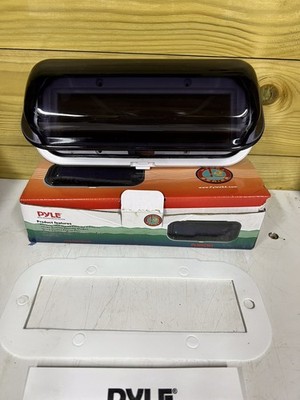 Water Resistant Stereo Radio Housing PYLE PLMRCW1 White Single Din radio cover