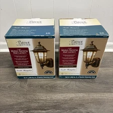 2 Patriot Lighting Outdoor Wall Light Weathered Bronze - Motion Sensing