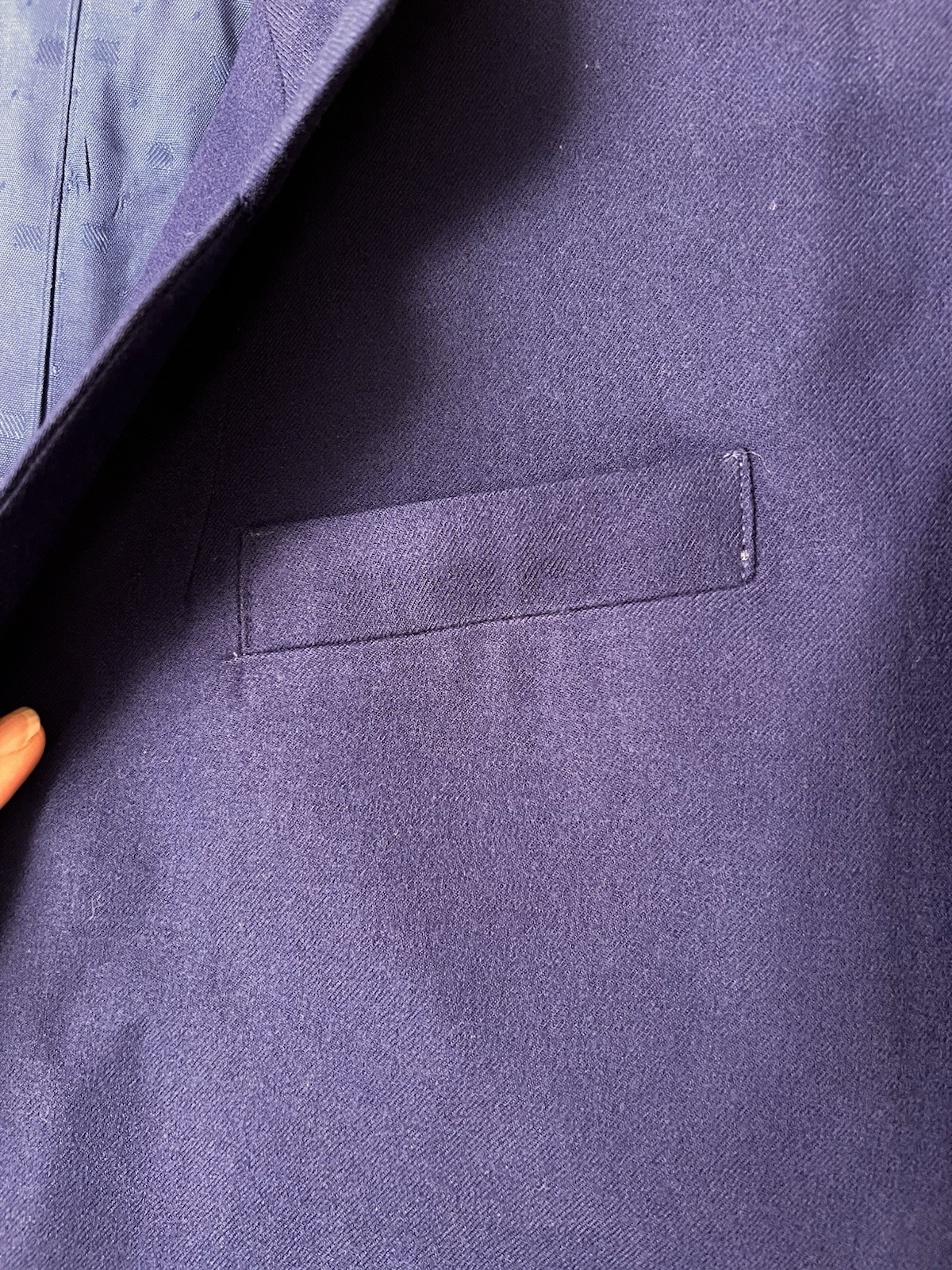 Talbots Blue Wool Blazer Single Breasted One Butt… - image 6