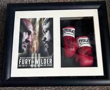 Fury V Wilder 3 Pre Print Mini Gloves Canvas Framed