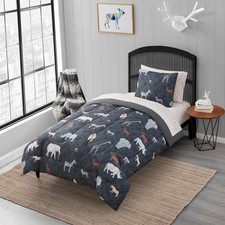 Kids Bedding Set Bed in a Bag for Boys and Girls Toddlers Printed Sheet Set a...
