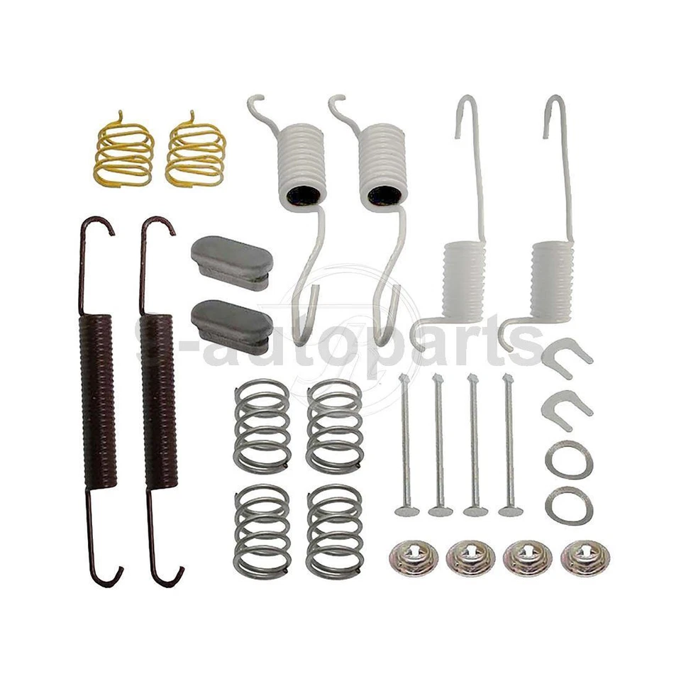 Tambores, sapatas e kit de ferragens de freio traseiro para Jeep Cherokee 1990-2000 - Imagem 2 de 4