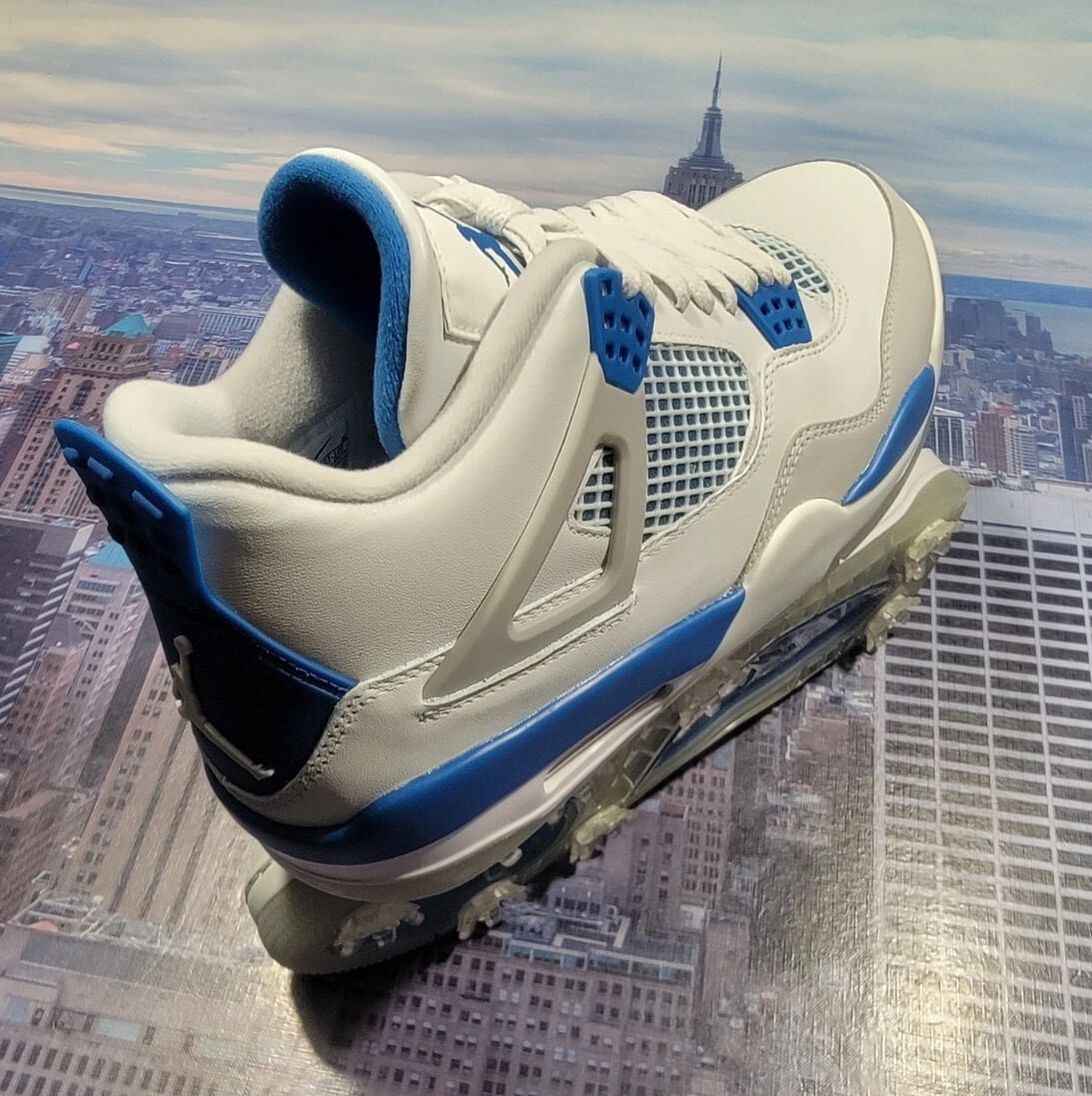 Nike Air Jordan IV 4 Retro Golf White Military Blue Mens Size 12