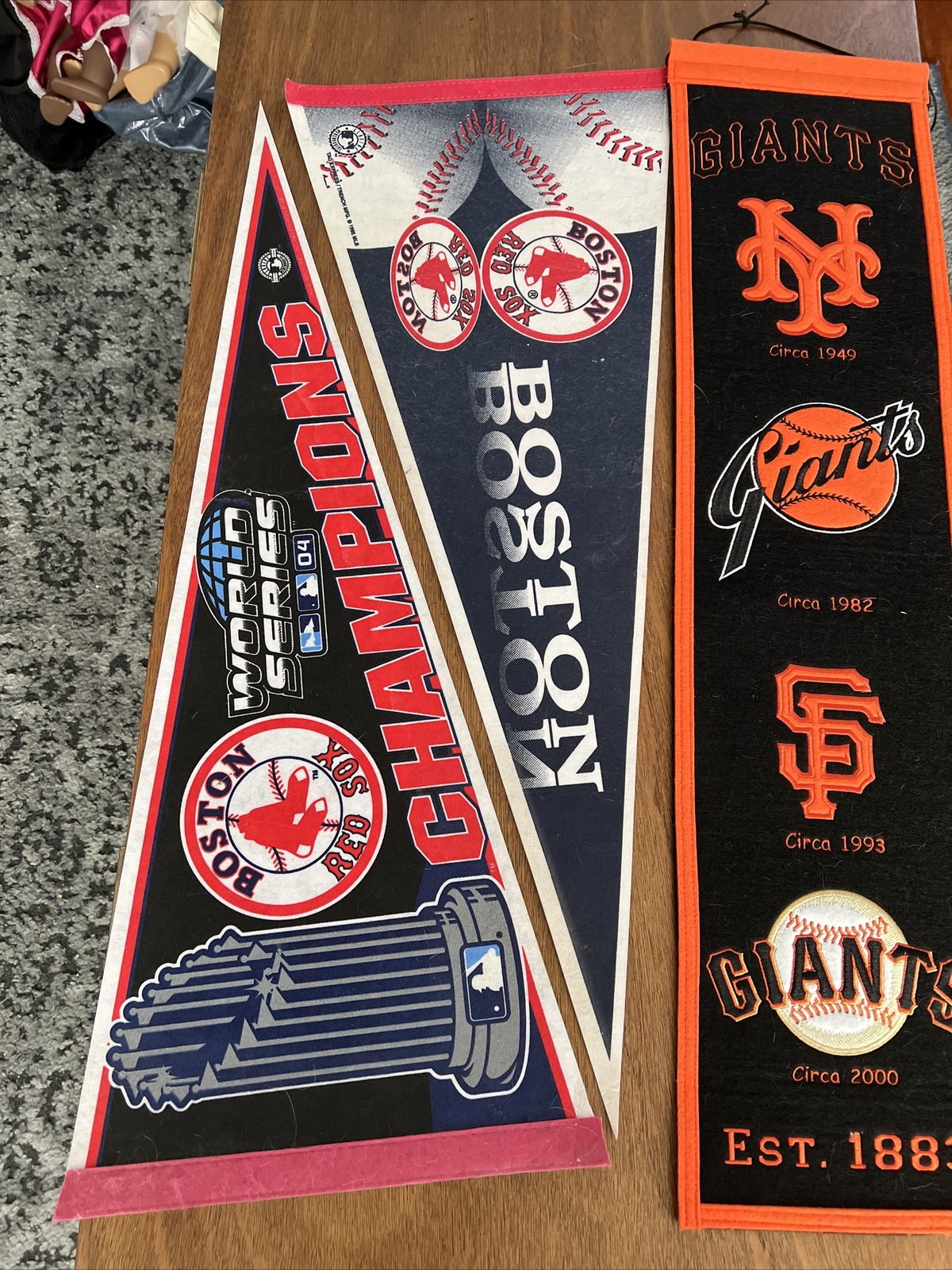 Lot of 3 Vintage Sports MLB Pennants eBay