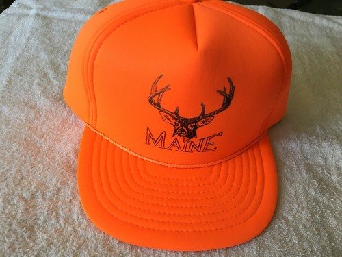 New Maine Deer Orange Hunting Hat | eBay