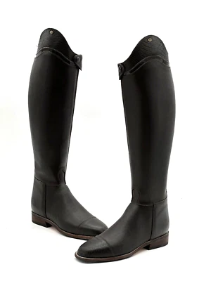 Reitstiefel Dressurstiefel Braun Kroko Lack Gr 42/43 H49,5 W36,5 Healthy Horses - Bild 1 von 4
