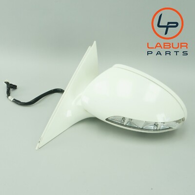 W221 Mercedes 07-09 S Class Front Left Driver Door Side View Mirror White C1214