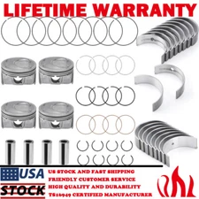 +0.50MM Oversized Piston Ring Kit & Bearings For Hyundai Sonata Kia Sorento 2.4L