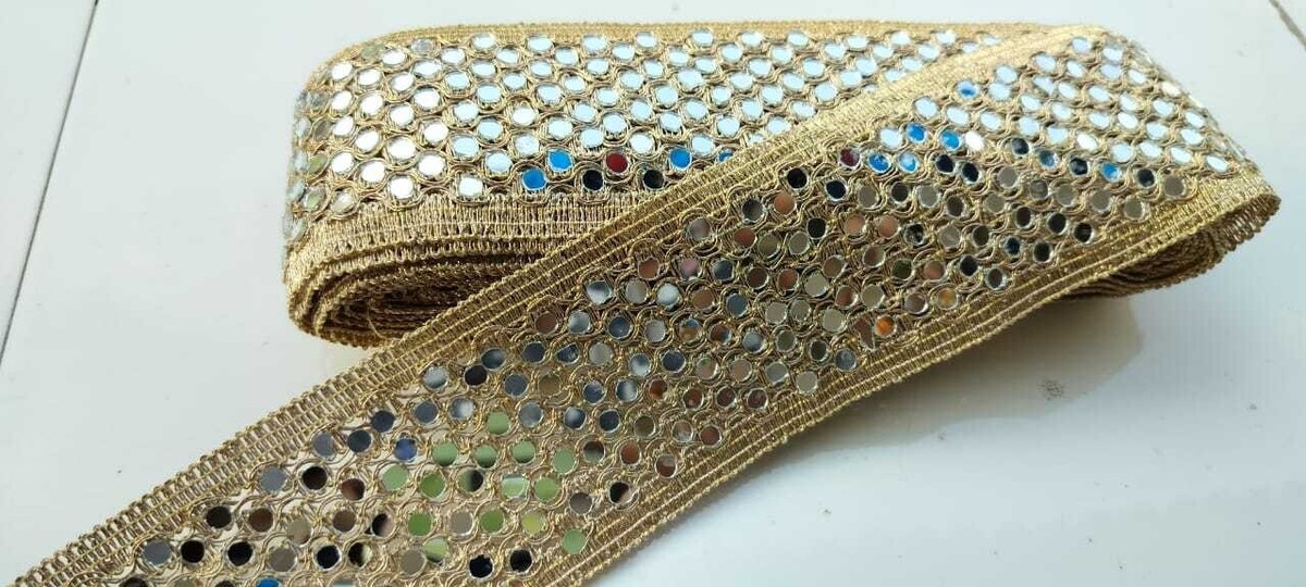 chinese dress ladies mirror work lace price main image 1