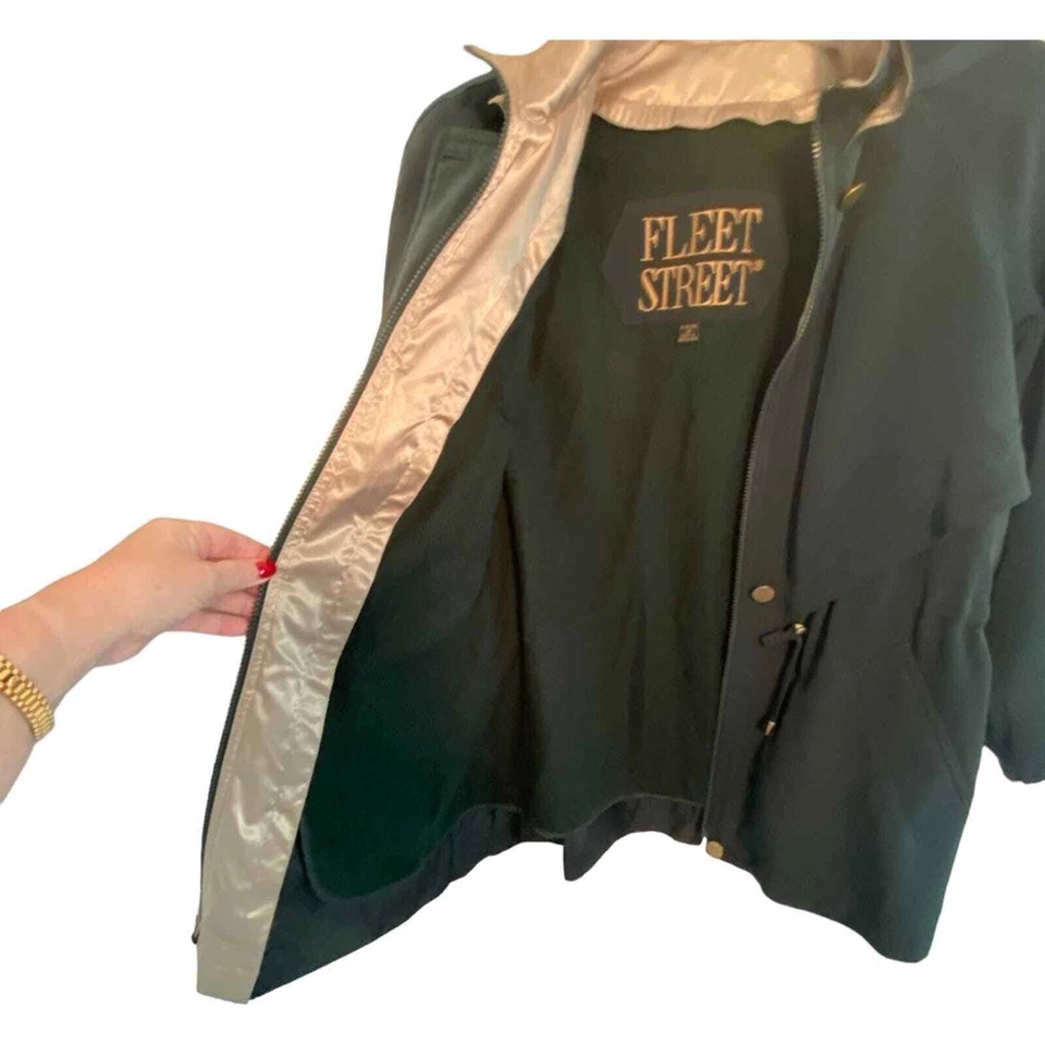 FLEET STREET Jacket Womens Medium Petite Full Zipper Front All Weather lined - Image 4 of 4