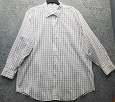 Paul Fredrick Shirt Men Size 19-36 Multi Plaid Non-Iron Two-Ply Cotton Button Up