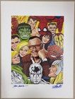 Stan Lee John Romita Sr SIGNED AUTOGRAPHED 18x24 Marvel Heroes Print MNT PSA/DNA