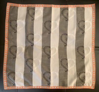 VTG 80-90s Y2K Rare Design MOSCHINO Cotton Scarf Bandana Kerchief 17.5  Cards