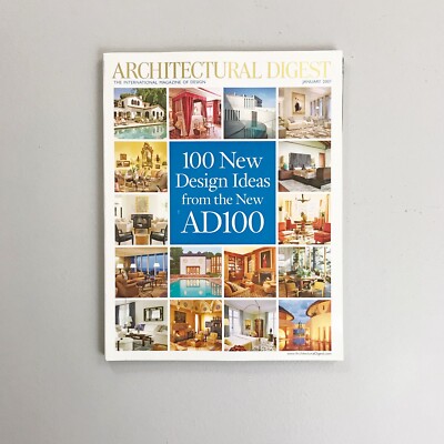 ARCHITECTURAL DIGEST Magazine VTG 2007 January Rare Design Ideas AD 100 ...