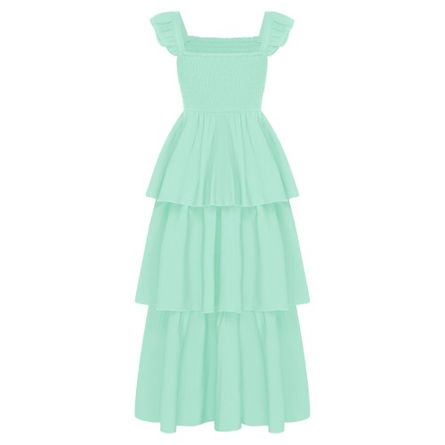 Girls Maxi Dress Vintage Charm Party Dress Ankle Length Sweet Cute Casual Gown - Picture 20 of 71