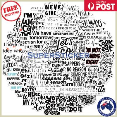 50pcs Motivational Short Quotes Vinyl Decal Stickers Laptop Phone ...