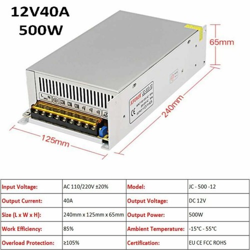 DC Regulated Switching Power Supply Transformer 3V 5V 9V 12V 15V 18V 24V 36V 48V - Picture 94 of 176