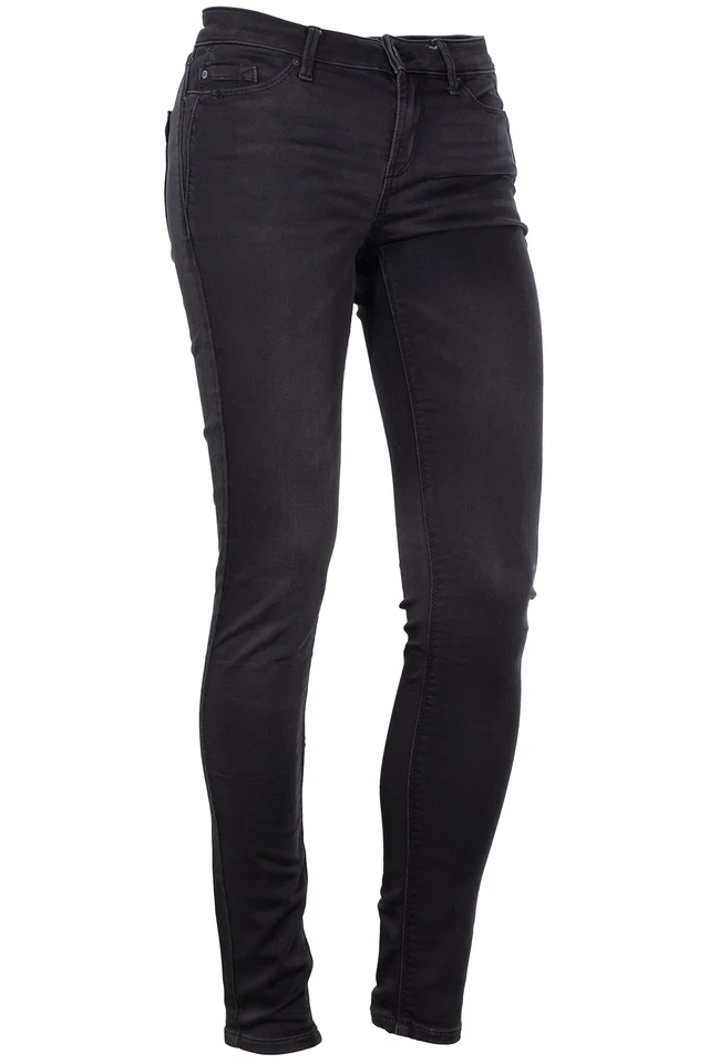 Esprit Skinny Organic Stretchjeans Mid Waist Röhrenjeans Damen Denim Schwarz - Bild 1 von 1