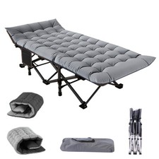 Military Folding Camping Bed Sleeping Guest Travel Home Rest Cot With Mattress
